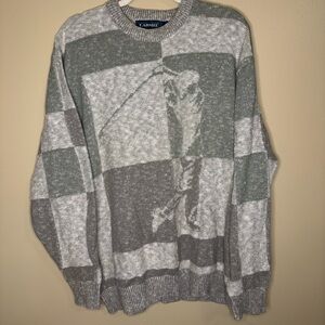 Vintage Carmel Men’s Golf Knit Embroidered Patchwork Knit Sweater Men’s (L)